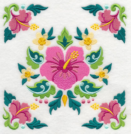 Hibiscus and Tropical Frame