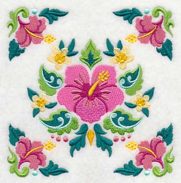 Hibiscus and Tropical Frame