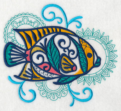 Tropical Fish with Mehndi Echo