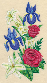 Red White & Bloom Spray in Watercolor