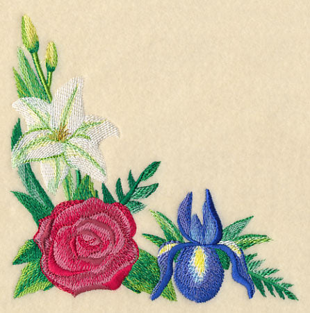 Red White & Bloom Corner in Watercolor