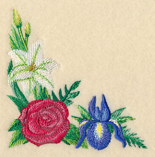 Red White & Bloom Corner in Watercolor