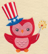 Patriotic Hoot with Sparkler