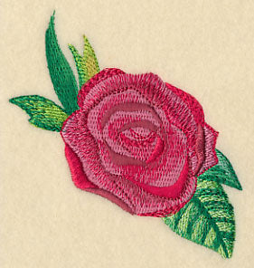 Red White & Bloom Rose in Watercolor