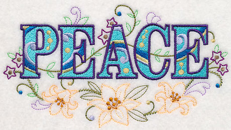 Peace with Vintage Flower Fade