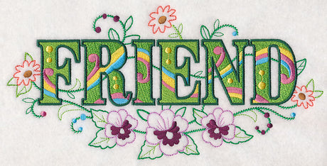 Friend with Vintage Flower Fade