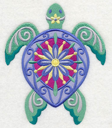 Flower Power Sea Turtle