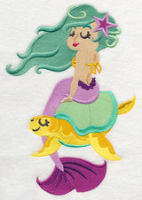 Mermaid on Sea Turtle