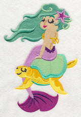 Mermaid on Sea Turtle