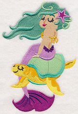 Mermaid on Sea Turtle