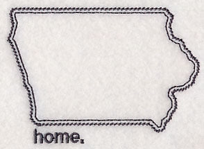 Iowa Outline (Vintage)