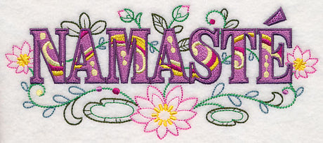 Namaste with Vintage Flower Fade