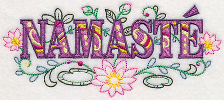 Namaste with Vintage Flower Fade