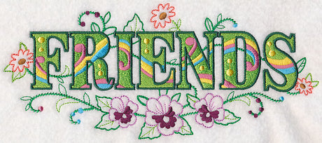 Friends with Vintage Flower Fade