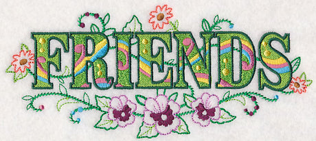 Friends with Vintage Flower Fade