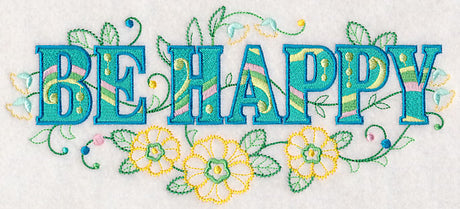 Be Happy with Vintage Flower Fade