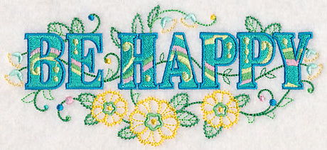 Be Happy with Vintage Flower Fade