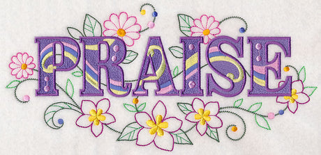 Praise with Vintage Flower Fade