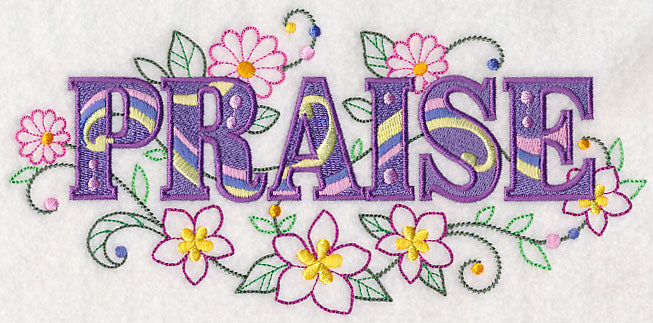Praise with Vintage Flower Fade