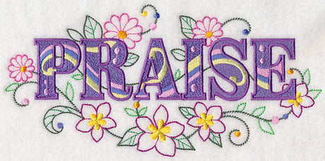 Praise with Vintage Flower Fade