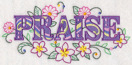 Praise with Vintage Flower Fade