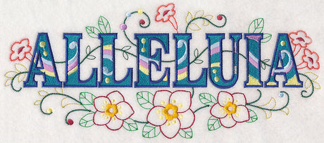 Alleluia with Vintage Flower Fade
