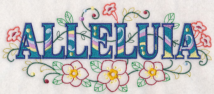 Alleluia with Vintage Flower Fade