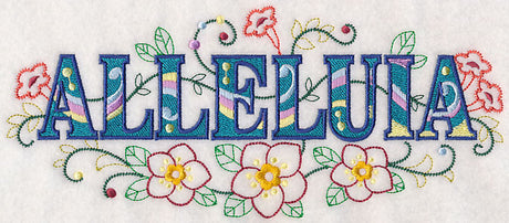 Alleluia with Vintage Flower Fade