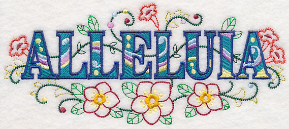 Alleluia with Vintage Flower Fade