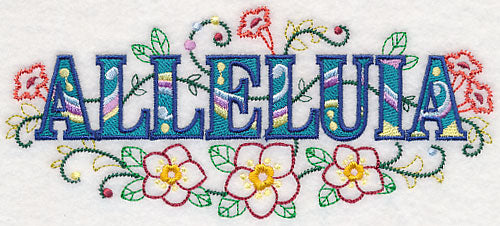 Alleluia with Vintage Flower Fade