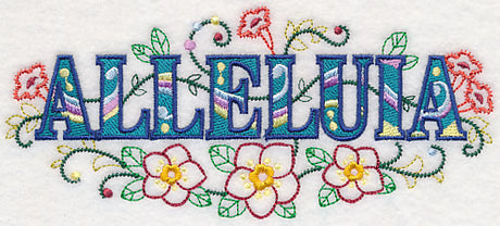 Alleluia with Vintage Flower Fade