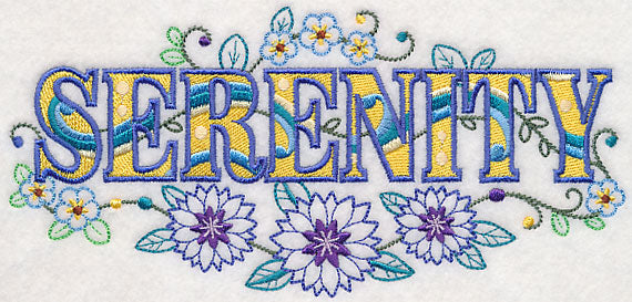 Serenity with Vintage Flower Fade