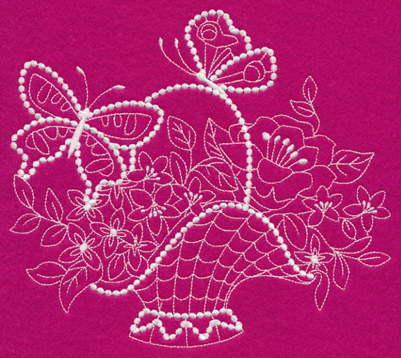 Flutterby Flourish Basket 1 (Candlewicking)