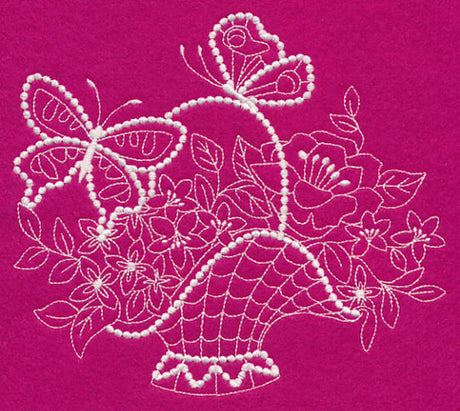 Flutterby Flourish Basket 1 (Candlewicking)