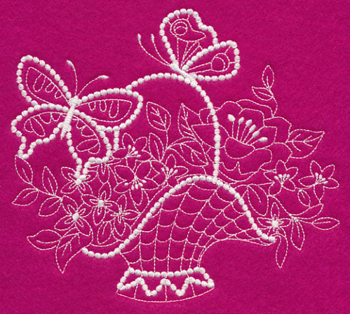 Flutterby Flourish Basket 1 (Candlewicking)