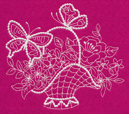 Flutterby Flourish Basket 1 (Candlewicking)