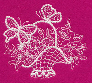 Flutterby Flourish Basket 1 (Candlewicking)