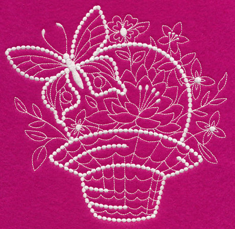 Flutterby Flourish Basket 2 (Candlewicking)