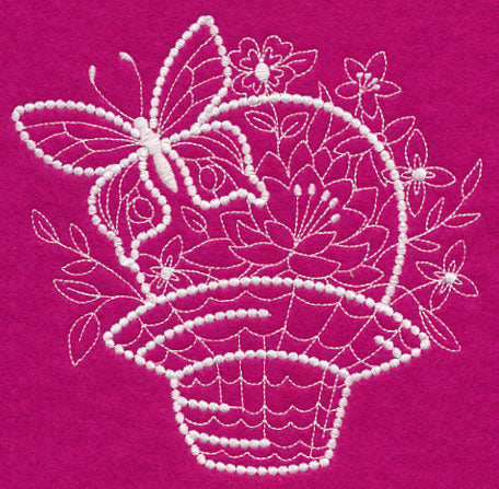 Flutterby Flourish Basket 2 (Candlewicking)