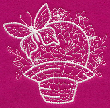 Flutterby Flourish Basket 2 (Candlewicking)