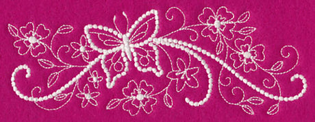 Flutterby Flourish Horizontal Spray (Candlewicking)