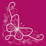 Flutterby Flourish Corner (Candlewicking)