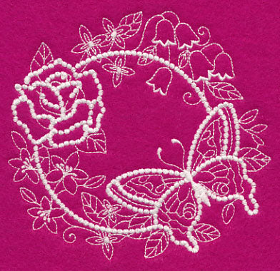 Flutterby Flourish Wreath (Candlewicking)