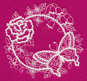 Flutterby Flourish Wreath (Candlewicking)