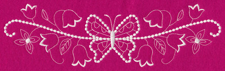 Flutterby Flourish Border (Candlewicking)