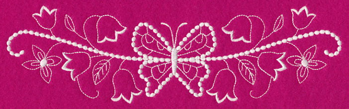 Flutterby Flourish Border (Candlewicking)