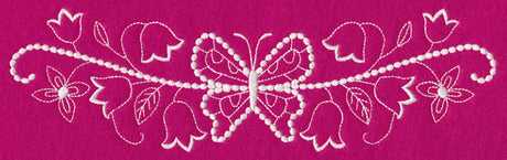 Flutterby Flourish Border (Candlewicking)