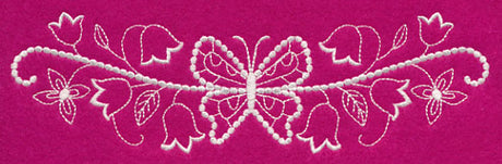 Flutterby Flourish Border (Candlewicking)