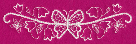 Flutterby Flourish Border (Candlewicking)