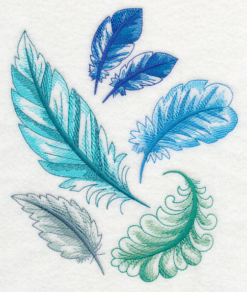 Cascading Feathers Collage